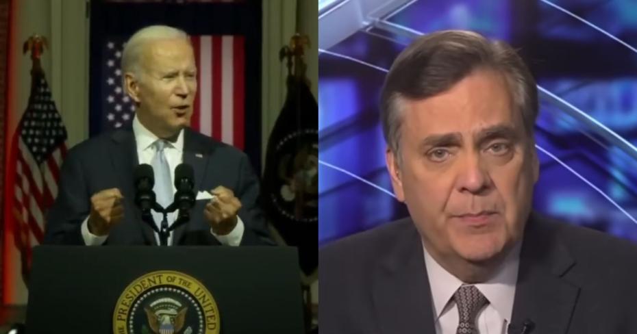 Left: Then-President Joe Biden; Right: Legal Scholar Jonathan Turley