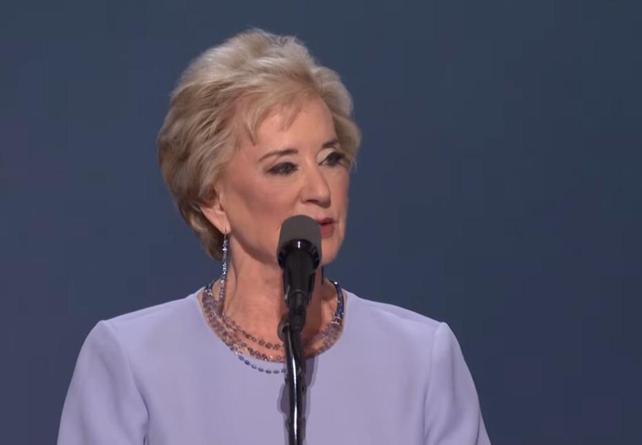 Former Small Business Administrator Linda McMahon